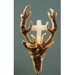 hat pin - hubertus deer made out of buckhorn