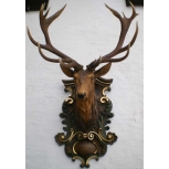 carved deer head